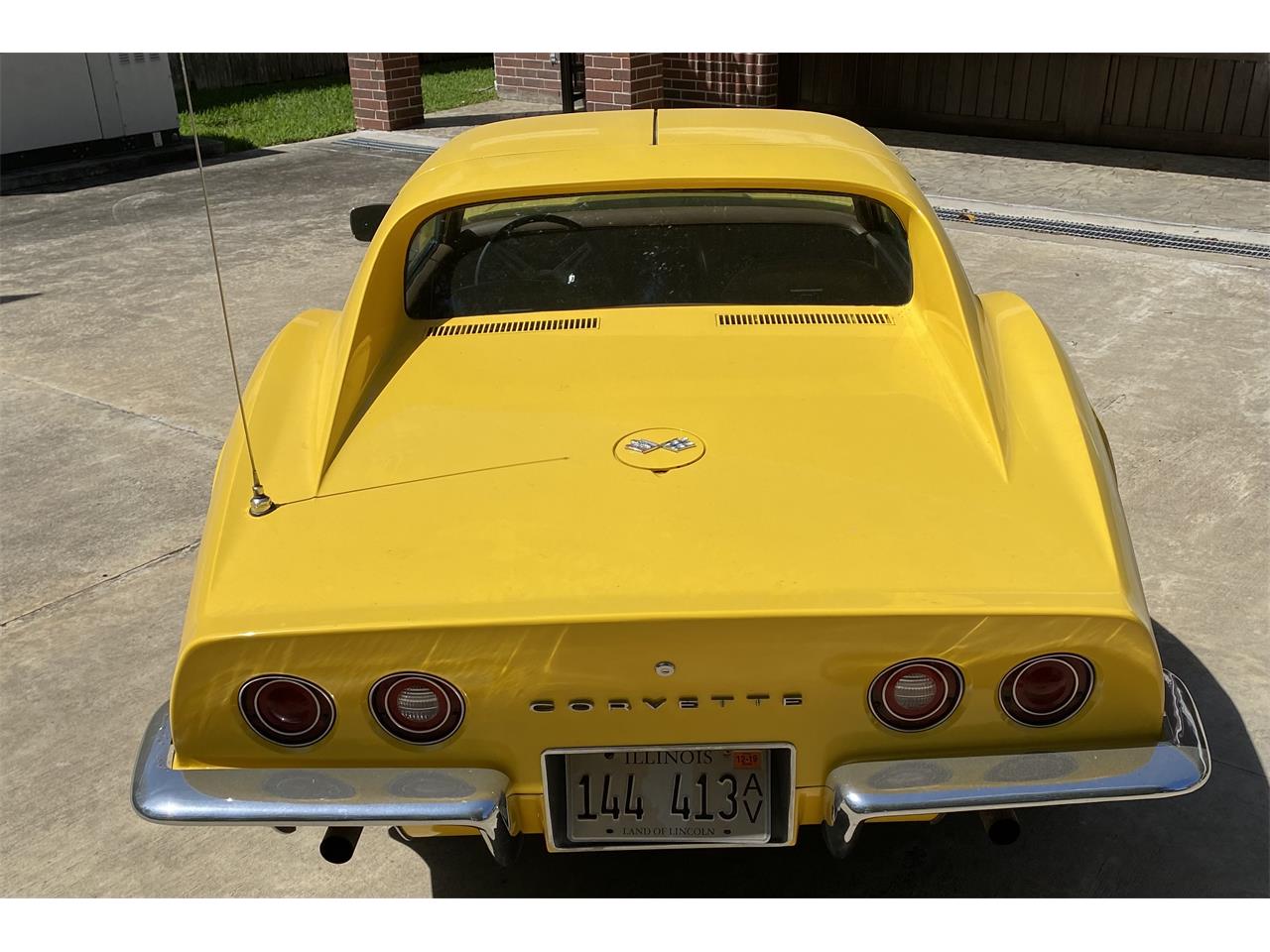 Chevrolet-Corvette-stingray-1973-Yellow-Dark-Saddle-Leather-2