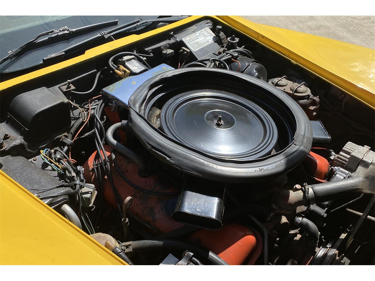 Chevrolet-Corvette-stingray-1973-Yellow-Dark-Saddle-Leather-7