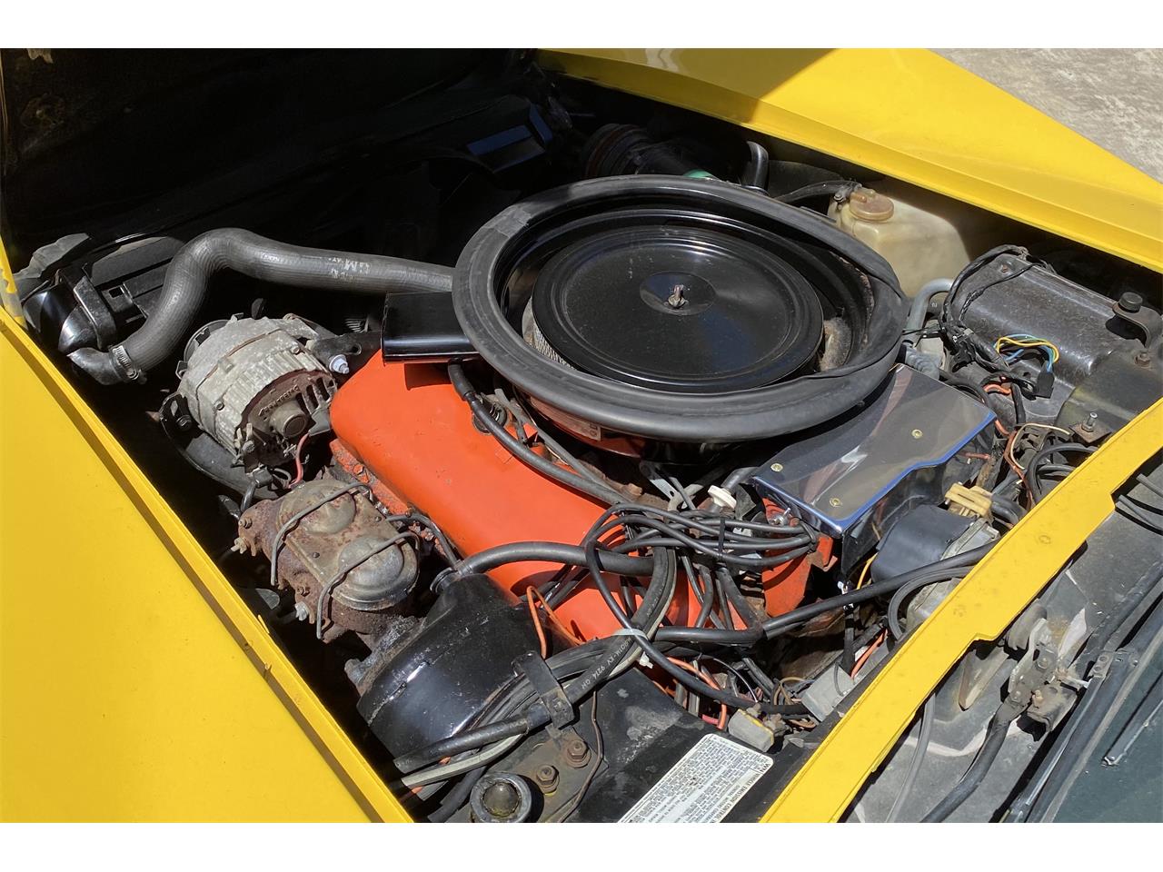 Chevrolet-Corvette-stingray-1973-Yellow-Dark-Saddle-Leather-9
