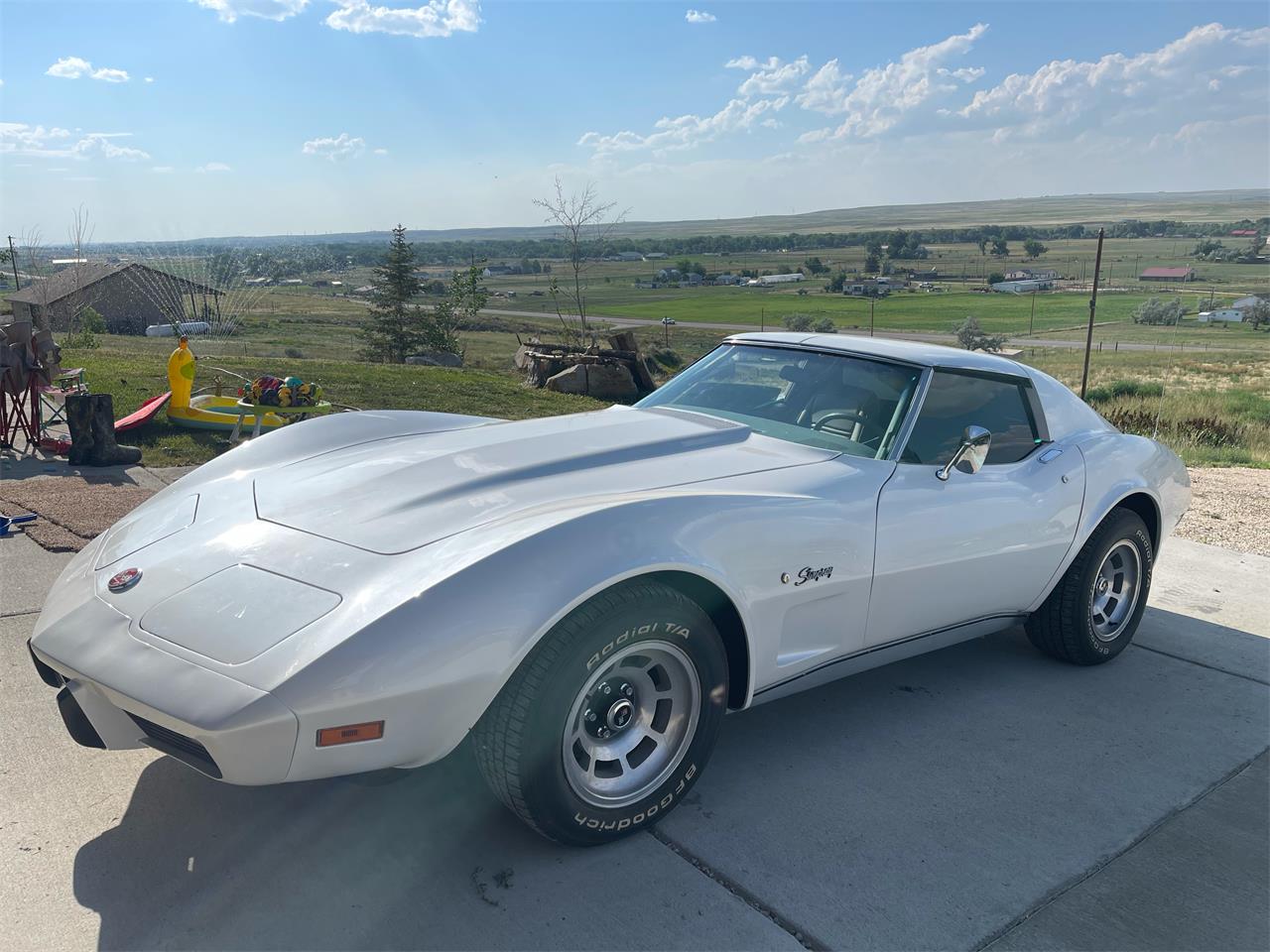 Chevrolet-Corvette-stingray-1976-Pearl-White-Grey-1