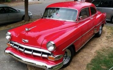 Chevrolet-Delray-1954-Red-Cream-Saddle-1