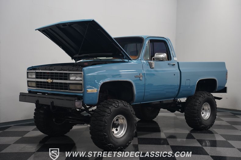 Chevrolet-K10-1987-Blue-Brown-14