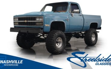 Chevrolet-K10-1987-Blue-Brown