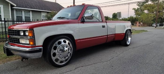 Chevrolet-Silverado-1988-Two-Tone-RedWhite-18
