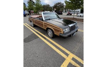 Chrysler-Lebaron-1983-Dark-blue-with-wood-Brown-leather
