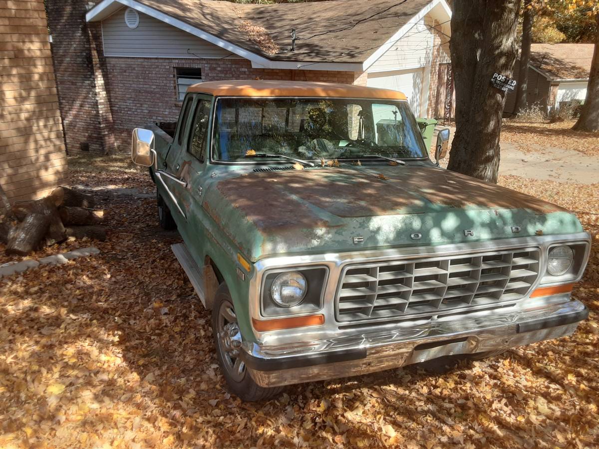 Ford-F-350-1978-green-1