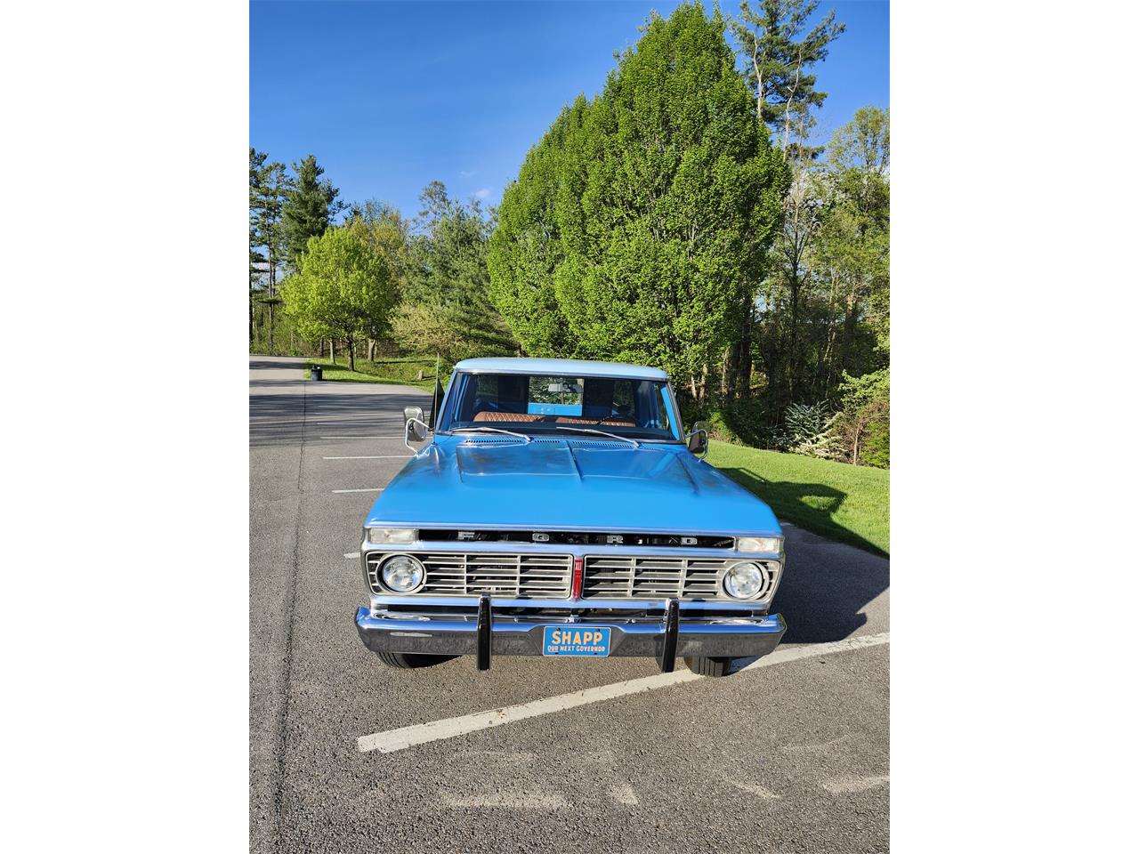 Ford-F100-1974-Blue-Brown-11