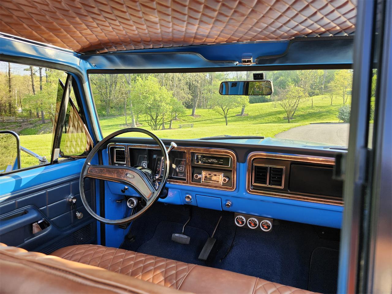 Ford-F100-1974-Blue-Brown-5