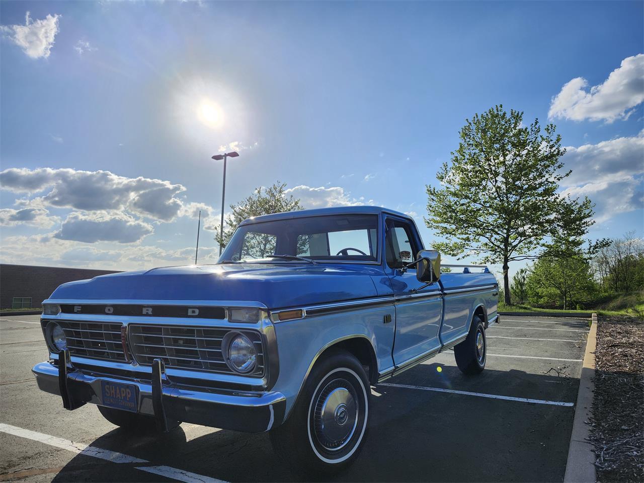 Ford-F100-1974-Blue-Brown-8