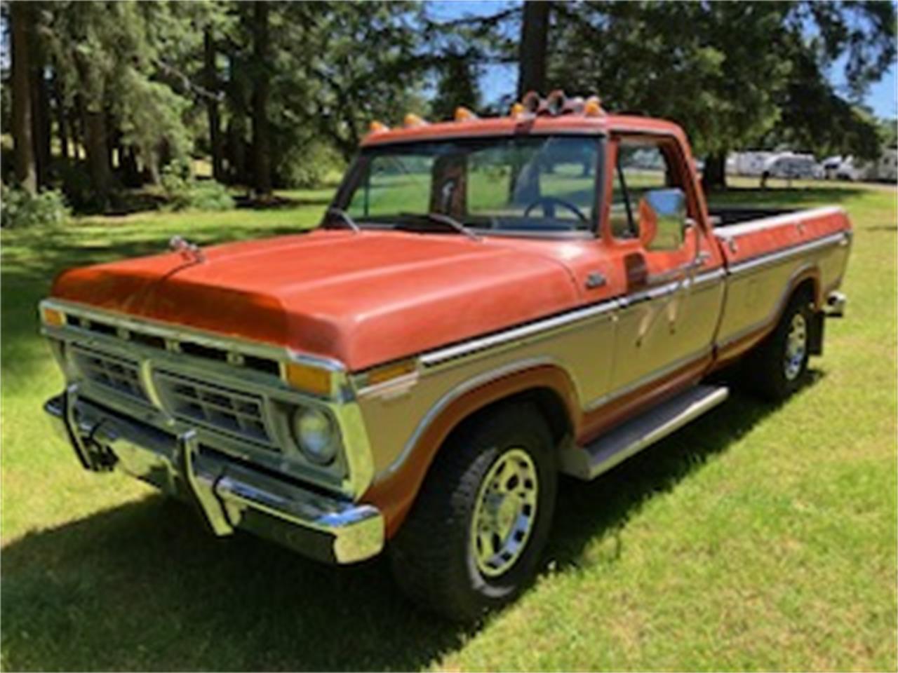 Ford-F250-1977-Orange-Tan