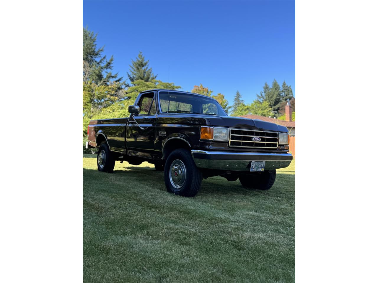 Ford-F250-1989-Dark-Brown-Tan-1