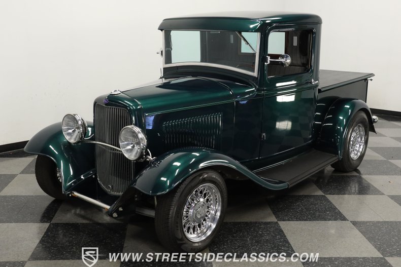 Ford-Pickup-1932-Dark-Green-Metallic-Gray-33