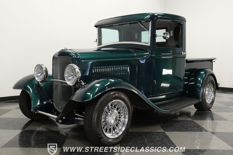 Ford-Pickup-1932-Dark-Green-Metallic-Gray-36