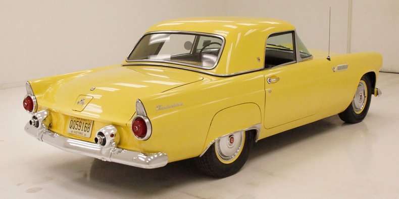 Ford-Thunderbird-1955-Goldenrod-Yellow-Black-45