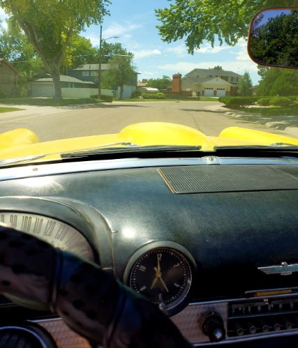 Ford-Thunderbird-1956-YellowBlack-Top-Black-6