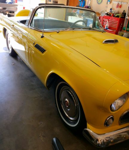 Ford-Thunderbird-1956-YellowBlack-Top-Black