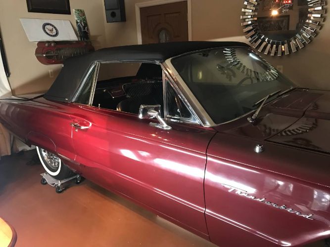 Ford-Thunderbird-1964-Custom-Burgundy-Black-Leather-17