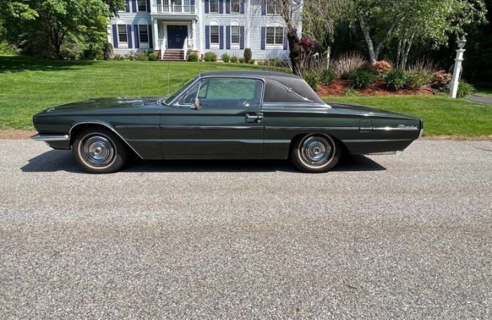 Ford-Thunderbird-1966-GreenBlack-Vinyl-To-Lime-Green-vinyl-1