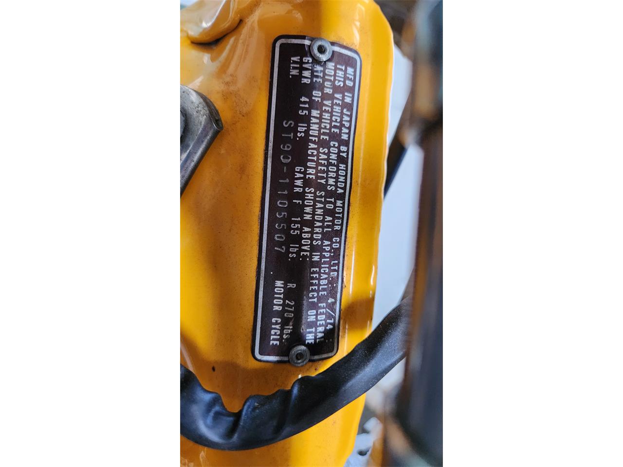 Honda-Motorcycle-1974-Yellow-Black-1