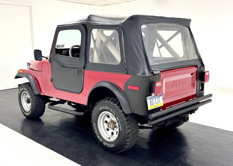 Jeep-Cj7-1980-Dark-Red-Metallic-Black-1