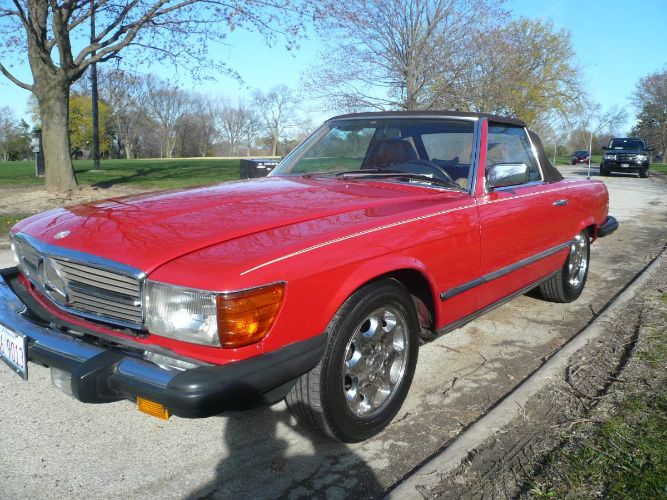 Mercedes-benz-380sl-1985-Red-Brown