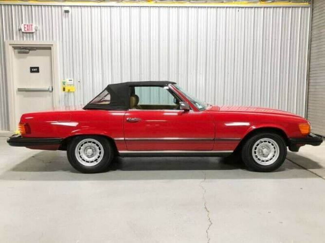 Mercedes-benz-380sl-1985-Red-Tan-15