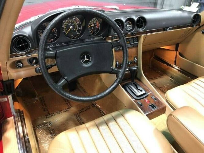Mercedes-benz-380sl-1985-Red-Tan-9