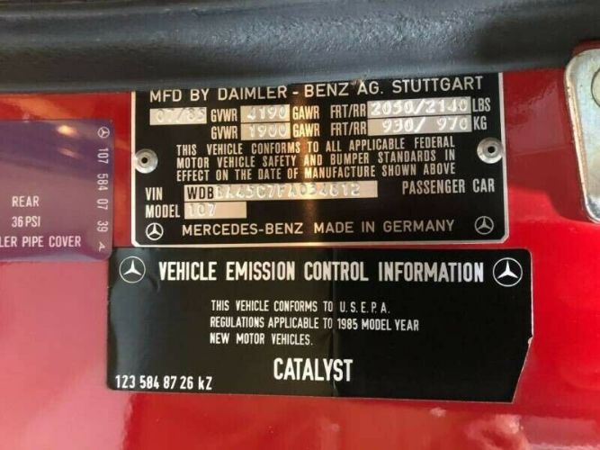 Mercedes-benz-380sl-1985-Red-Tan