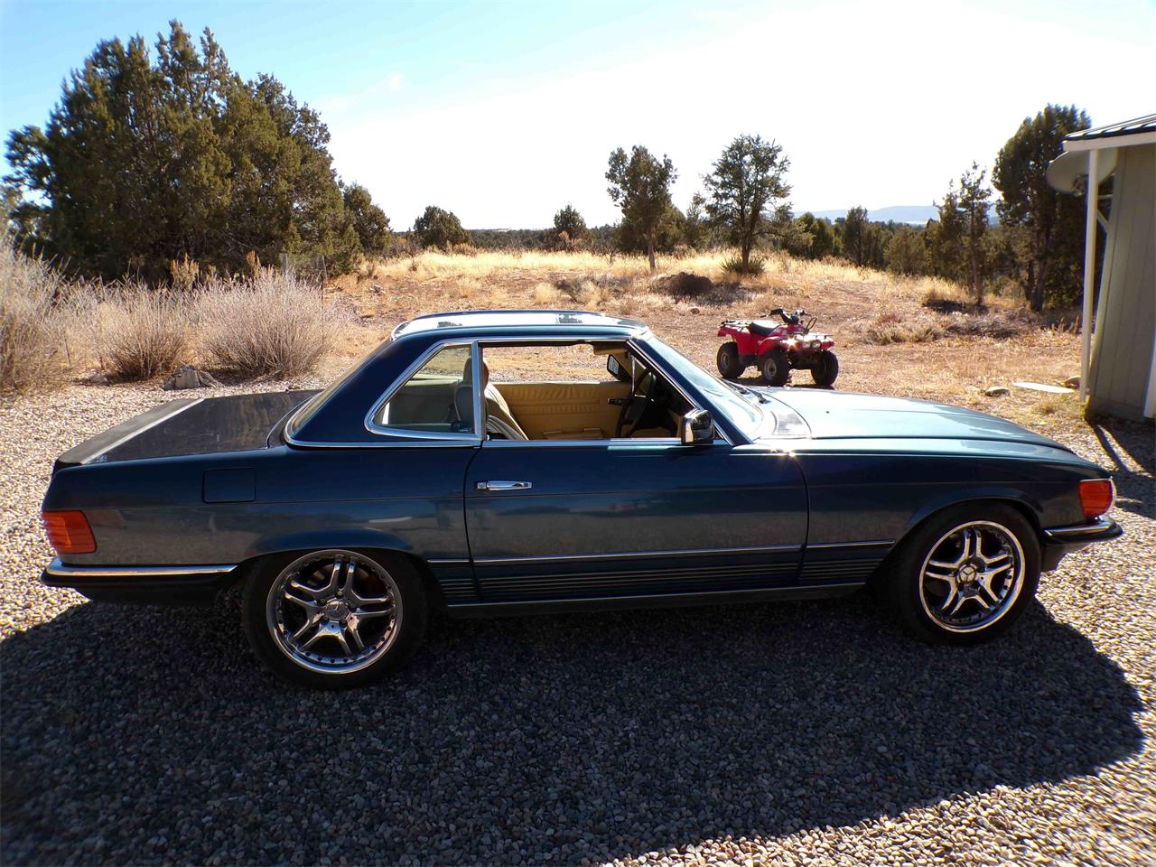 Mercedes-benz-500sl-1984-Blue-Tan-2