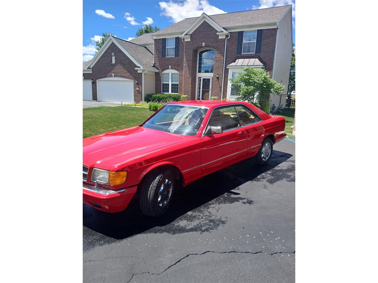 Mercedes-benz-560sec-1989-Red-Tan-2