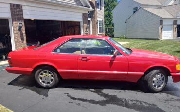 Mercedes-benz-560sec-1989-Red-Tan