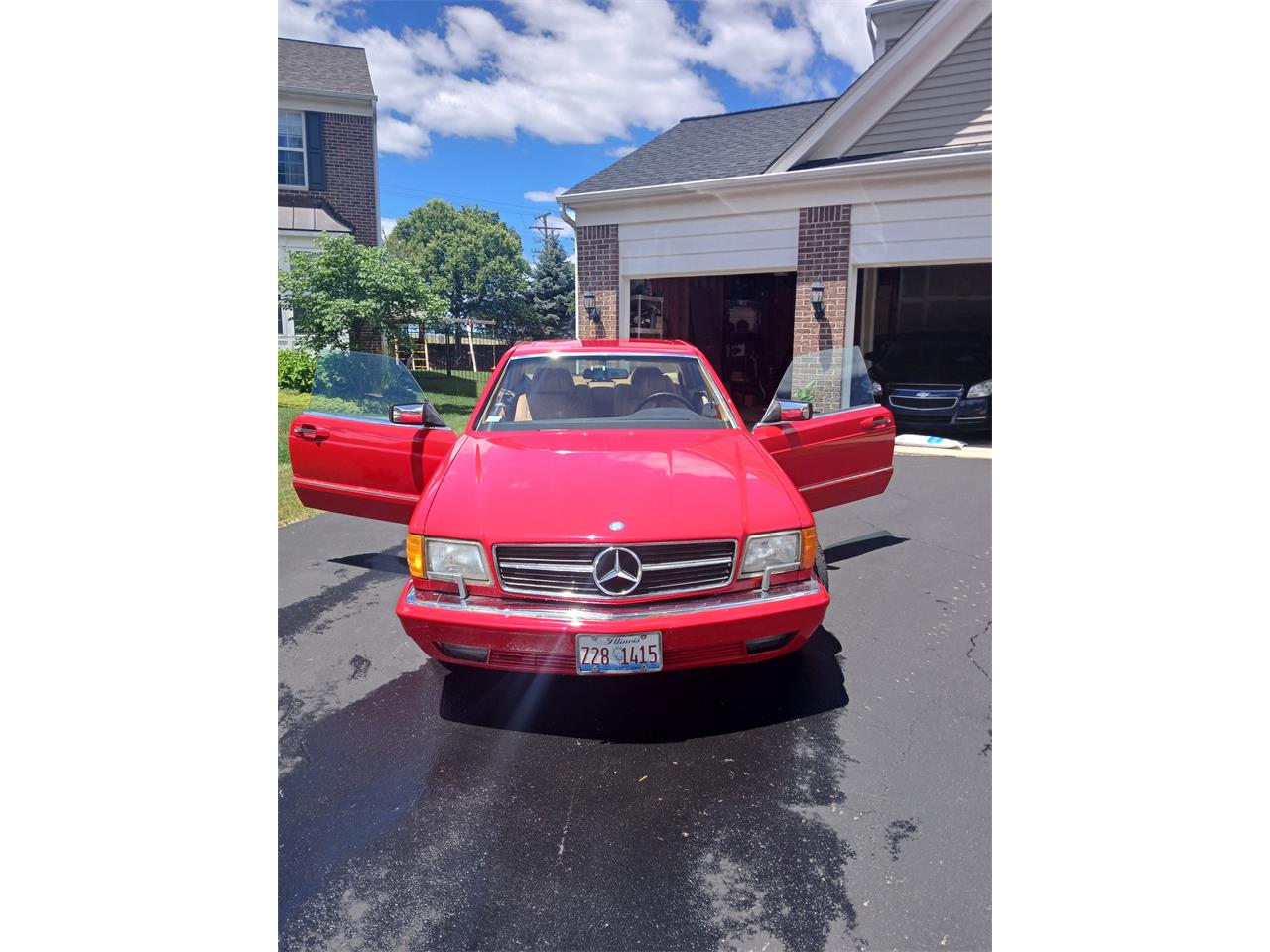 Mercedes-benz-560sec-1989-Red-Tan-4
