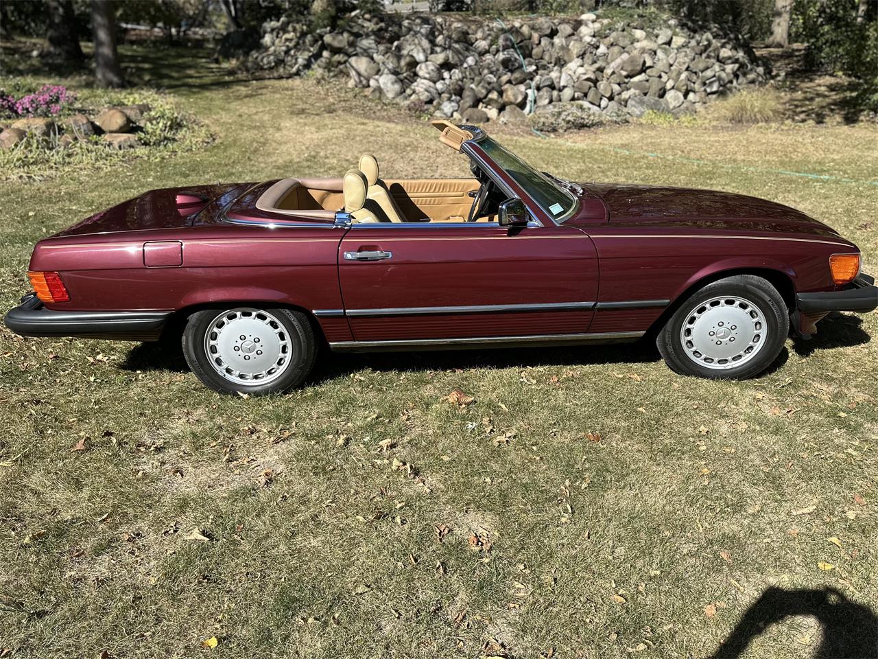 Mercedes-benz-560sl-1986-Maroon-Tan-10