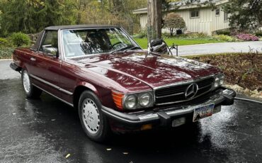 Mercedes-benz-560sl-1986-Maroon-Tan-4
