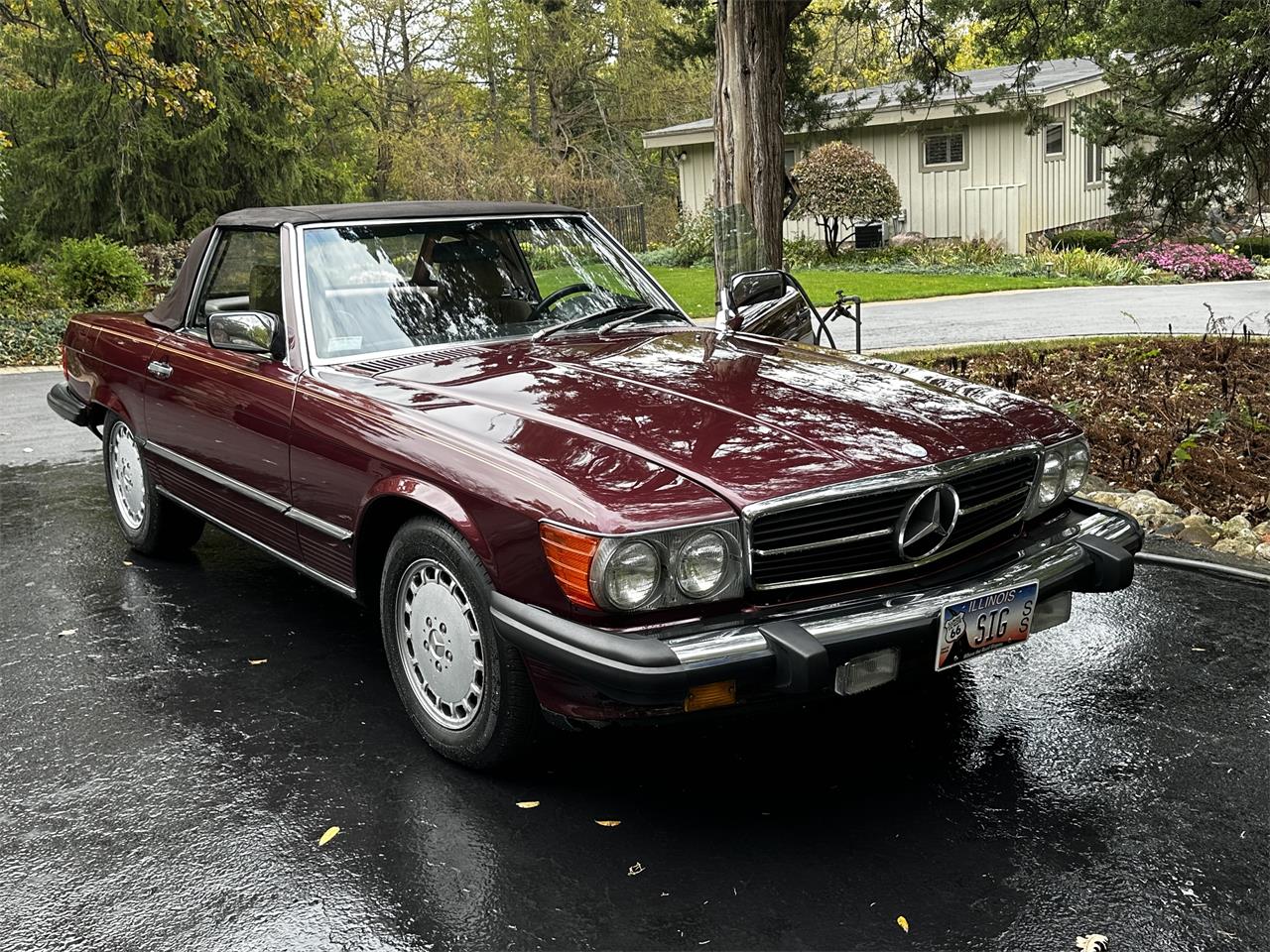 Mercedes-benz-560sl-1986-Maroon-Tan-4