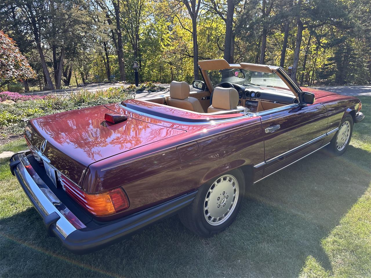 Mercedes-benz-560sl-1986-Maroon-Tan-6