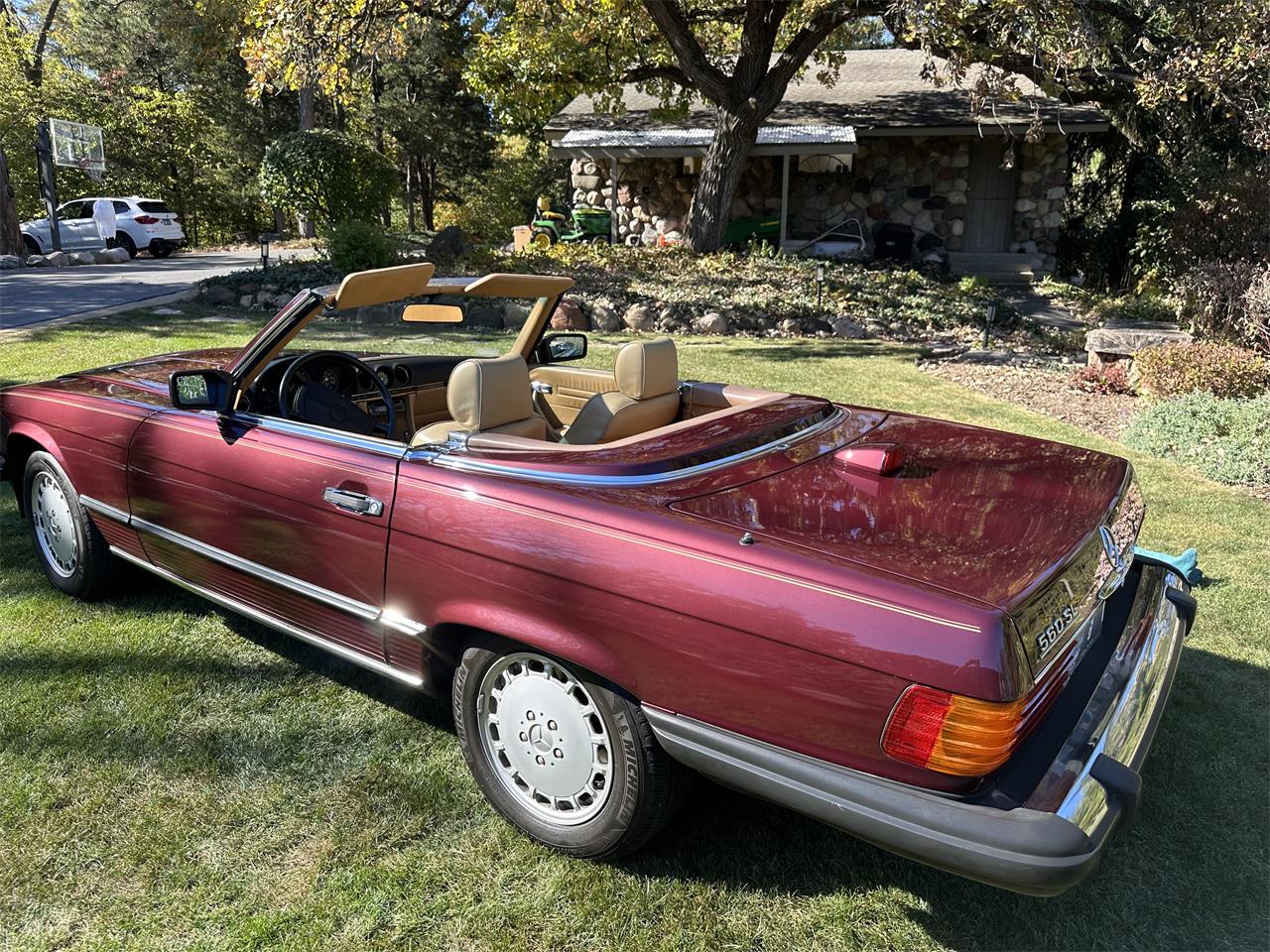 Mercedes-benz-560sl-1986-Maroon-Tan-7
