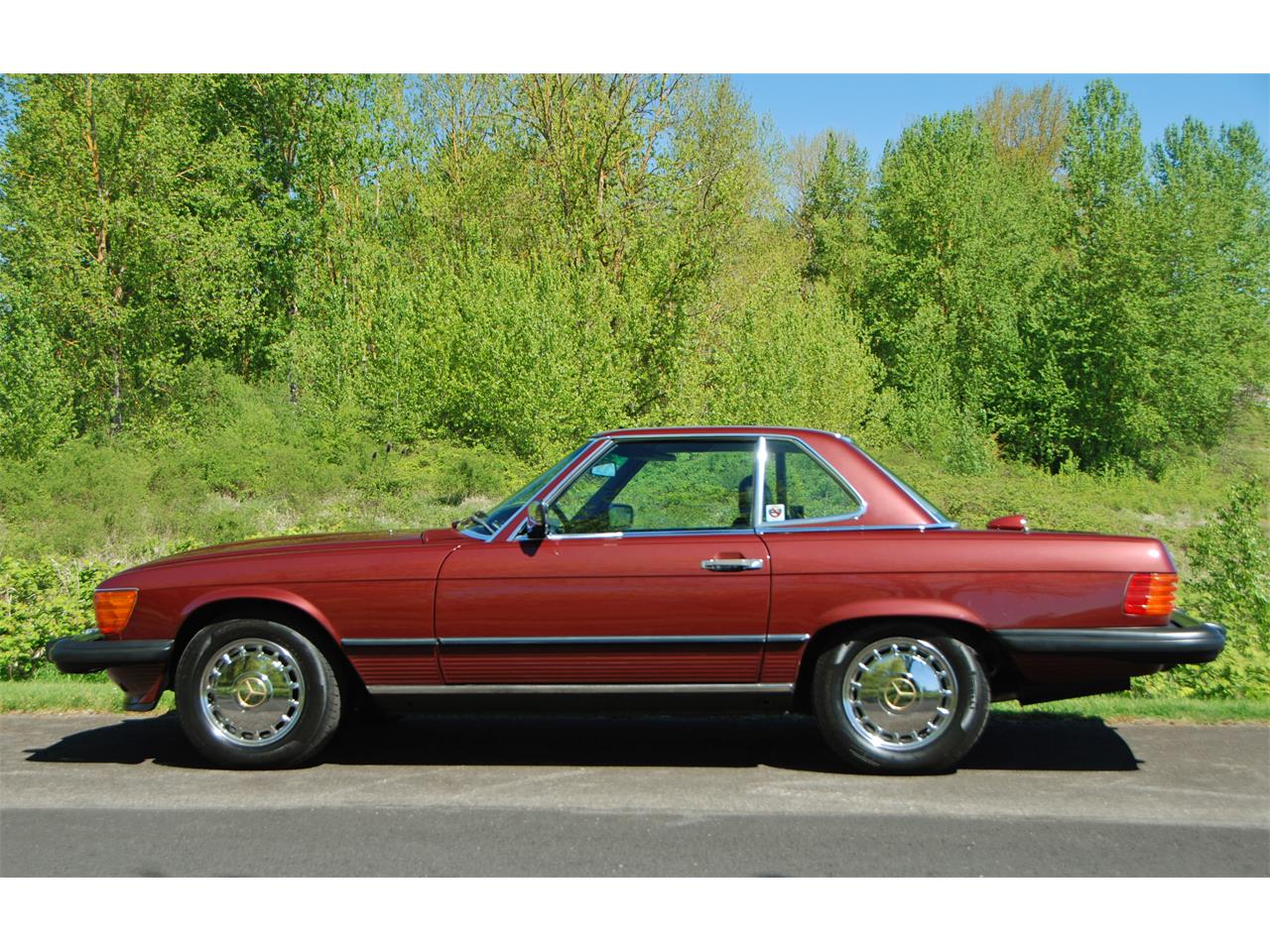 Mercedes-benz-560sl-1987-Burgundy-Black-1
