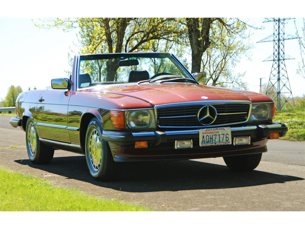 Mercedes-benz-560sl-1987-Burgundy-Black-11