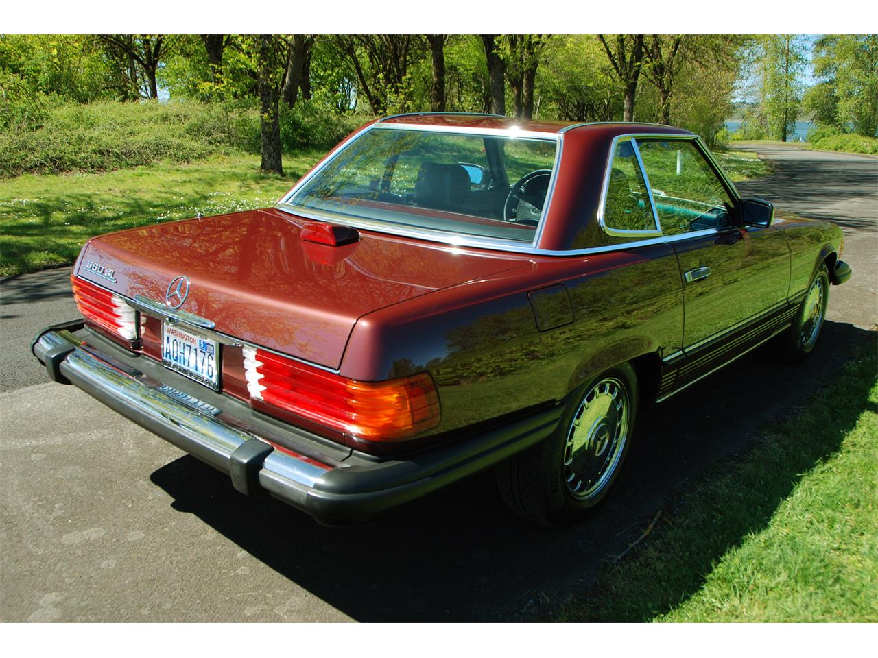 Mercedes-benz-560sl-1987-Burgundy-Black-14