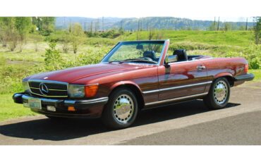 Mercedes-benz-560sl-1987-Burgundy-Black-2