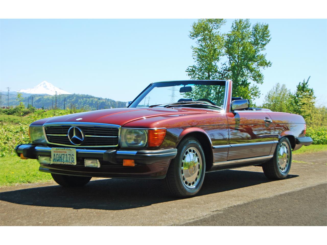 Mercedes-benz-560sl-1987-Burgundy-Black-20