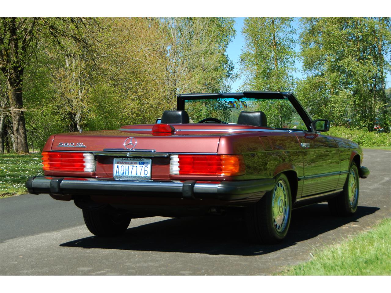 Mercedes-benz-560sl-1987-Burgundy-Black-21