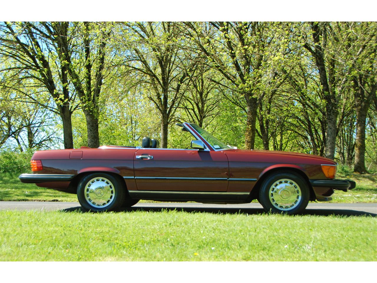 Mercedes-benz-560sl-1987-Burgundy-Black-22