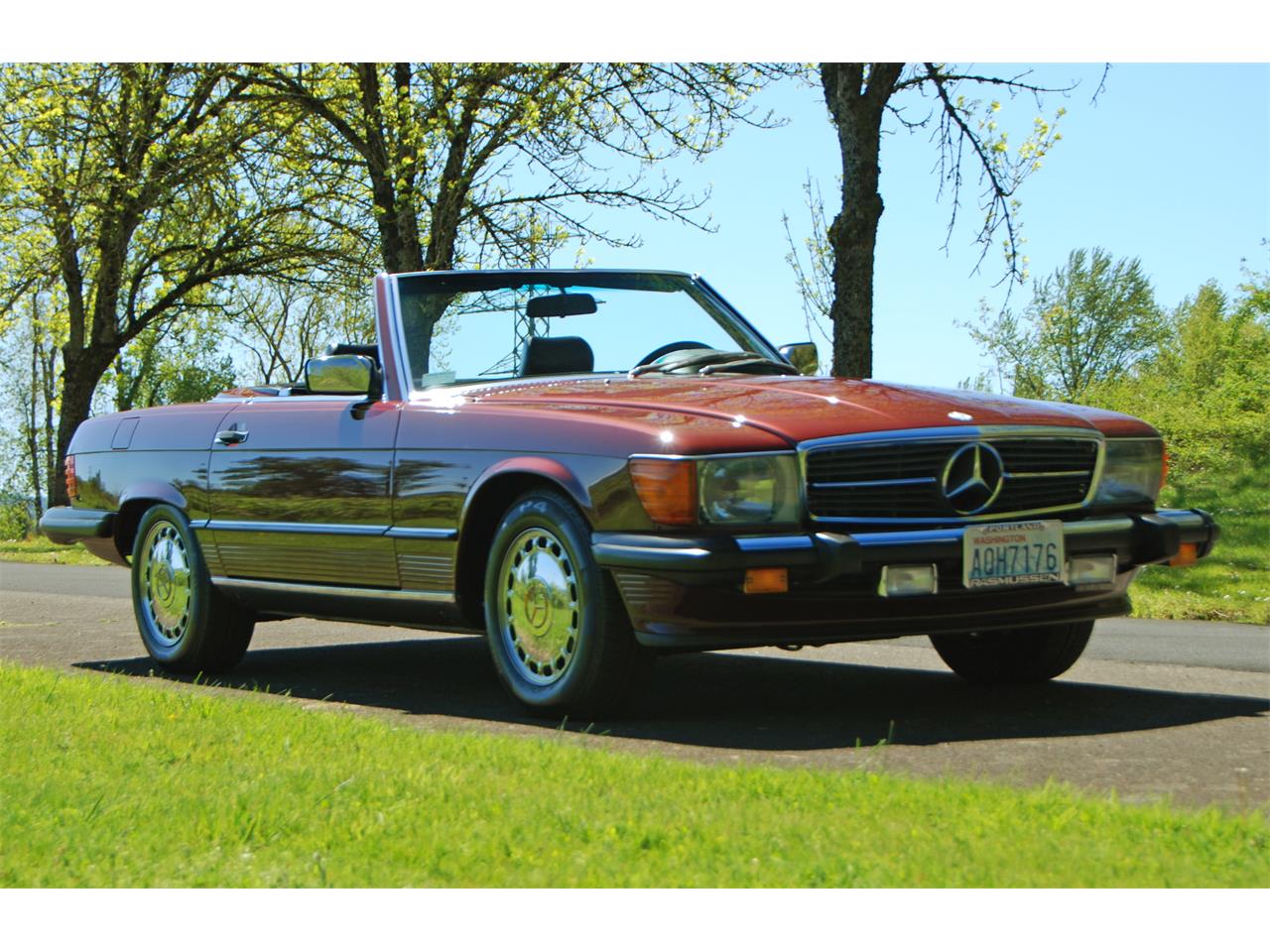 Mercedes-benz-560sl-1987-Burgundy-Black-23
