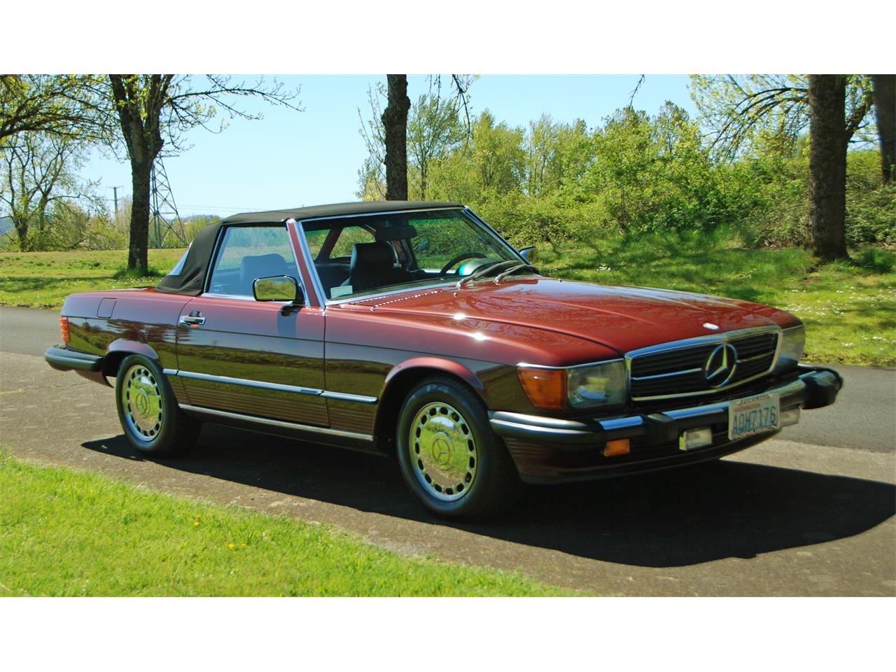 Mercedes-benz-560sl-1987-Burgundy-Black-25