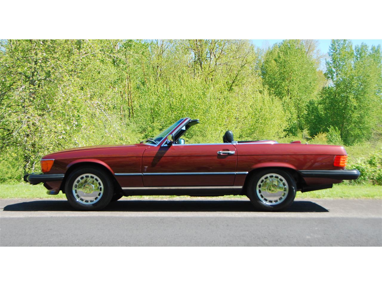 Mercedes-benz-560sl-1987-Burgundy-Black-5