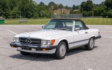 Mercedes-benz-560sl-1989-Arctic-white-Gray-Leather