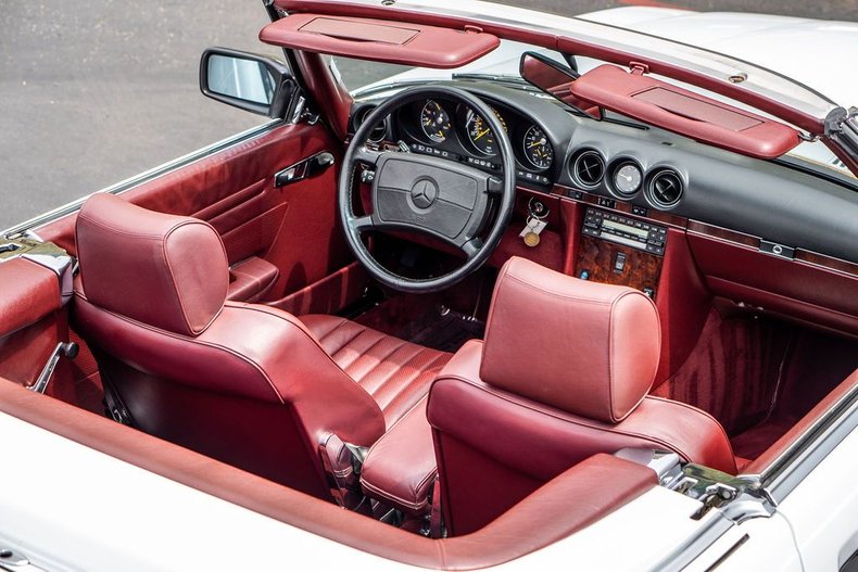 Mercedes-benz-Other-1988-White-Burgundy-Leather-2