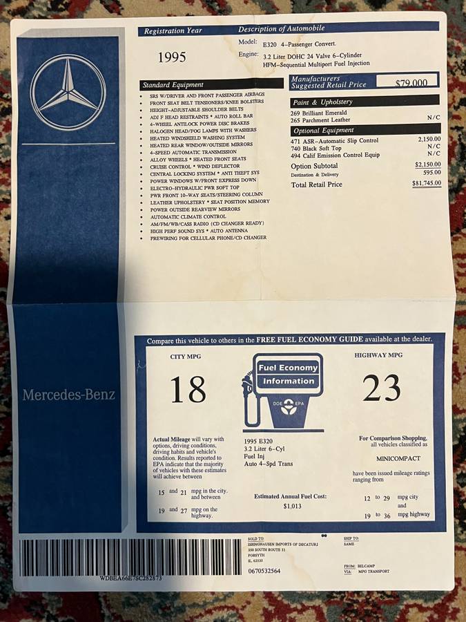 Mercedes-benz-e320-1995-green-6